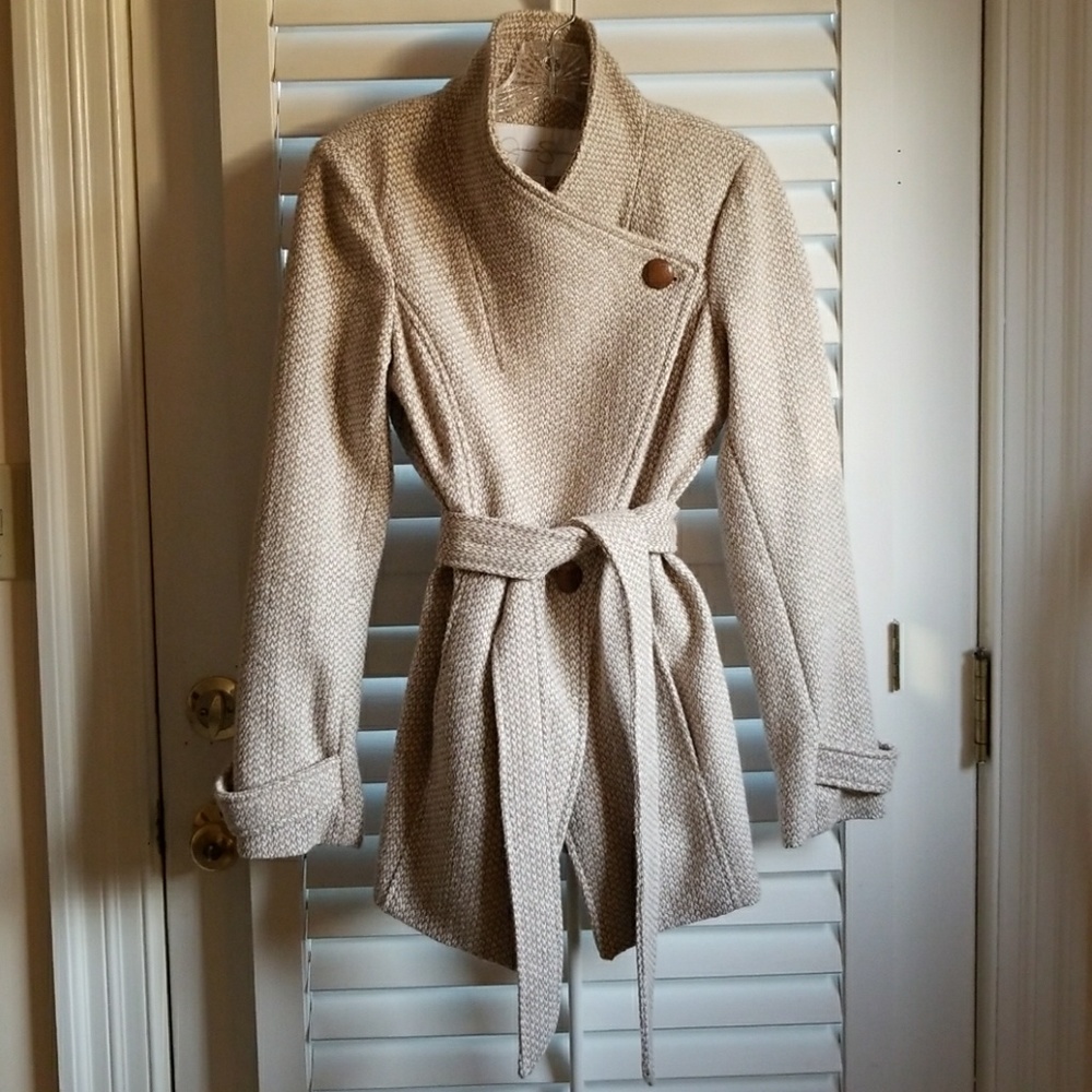Jessica Simpson tweed coat
